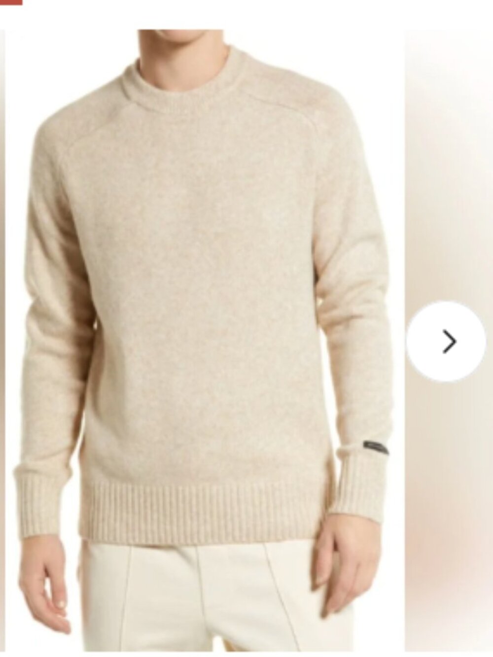 Scotch & Soda Relaxed Crewneck Sweater in Melange Oatmeal Alpaca blend sz M
